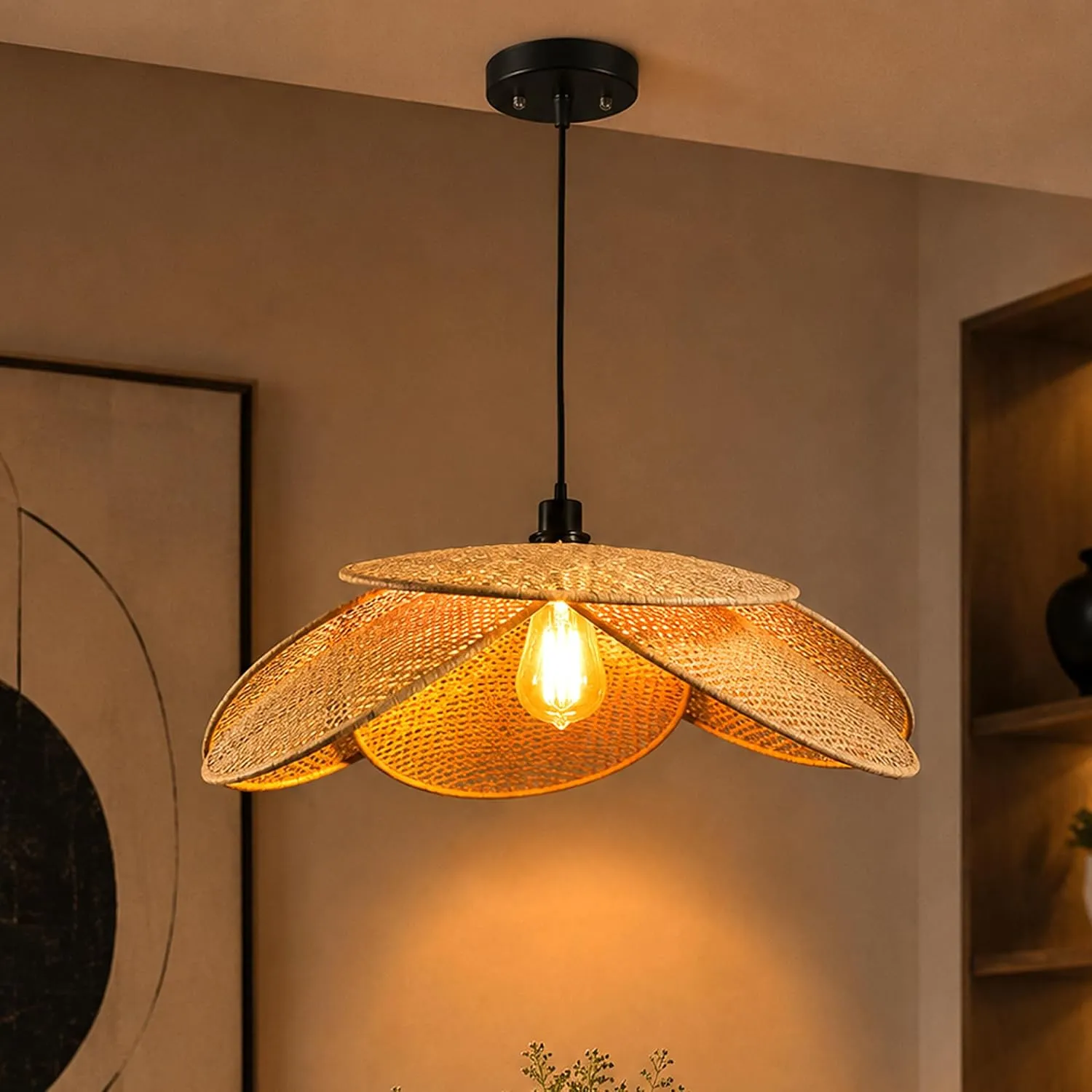Bamboo Ceiling Lamps for Living Room